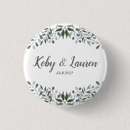 Eukalyptus Greenery Blumengeschichte Button