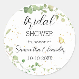 Eukalyptus Greenery Boho Bridal Runder Aufkleber