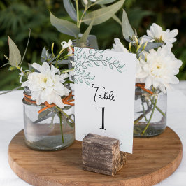 Eukalyptus Greenery Boho Elegante Table Card Tischnummer