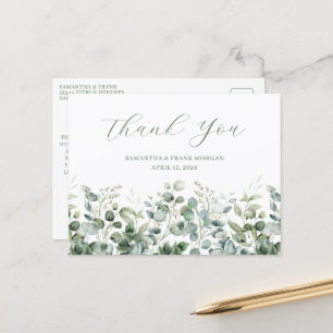 Eukalyptus Greenery Border Wedding Postkarte