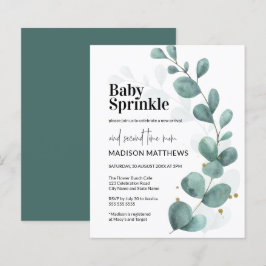 Eukalyptus Greenery Botanical Baby Sprinkle Budget