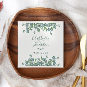 Eukalyptus Greenery Botanical Foliage Wedding Serviette