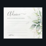 Eukalyptus Greenery Botanische Hochzeitsberatungsk<br><div class="desc">Lass Liebe mit diesen zauberhaften eukalyptus Hochzeitsratenkarten. Ihre Gäste können ihre tiefempfundene Weisheit und Wünsche für eine glückliche Ehe mit diesen hübschen Karten teilen, die mit der skurrilen Eukalyptus-Vegetation geschmückt sind. Diese hübsche Alternative zu einem traditionellen Gästebuch erlaubt es Ihren Lieben, bleibende Botschaften verlassen, die Sie für viele Jahre lieben...</div>