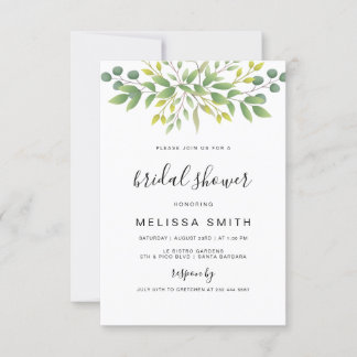 Eukalyptus Greenery Bridal Dusche Einladung