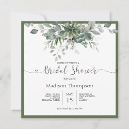 Eukalyptus Greenery Bridal Dusche Einladung