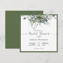 Eukalyptus Greenery Bridal Dusche Einladung