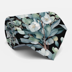 Eukalyptus Greenery Classic Formal Floral Neck Tie Krawatte