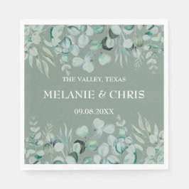 Eukalyptus Greenery Custom Boho Rustic Wedding Serviette