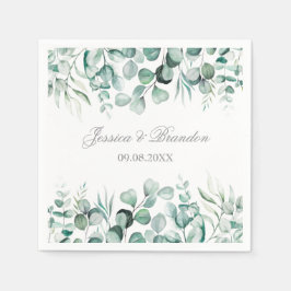 Eukalyptus Greenery Custom Boho Rustic Wedding Serviette