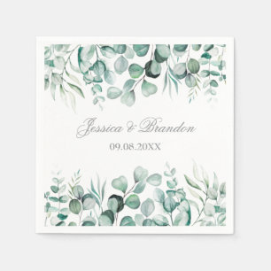 Eukalyptus Greenery Custom Boho Rustic Wedding Serviette