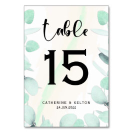 Eukalyptus Greenery Einfach und modern Tischnummer