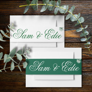 Eukalyptus Greenery Elegante Botanische Hochzeit Einladungsbanderole