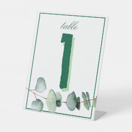 Eukalyptus Greenery Elegante Table Signs Sockelschild
