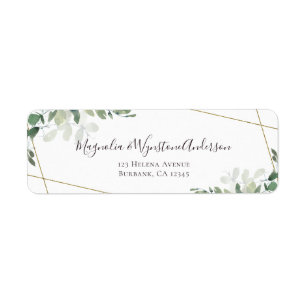 Eukalyptus Greenery Elegante Wedding Label