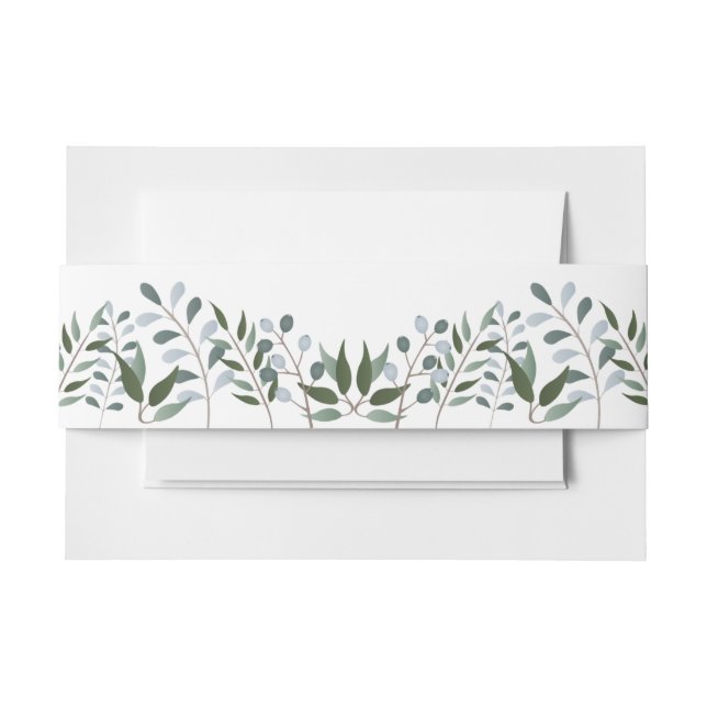 Eukalyptus Greenery Floral Einladungsbanderole (Vorderseite Beispiel)