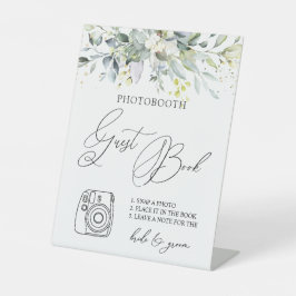 Eukalyptus Greenery Foto Guest Book Pedestal Sign Sockelschild