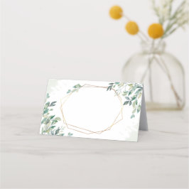 Eukalyptus Greenery Geometric Frame Wedding Platzkarte