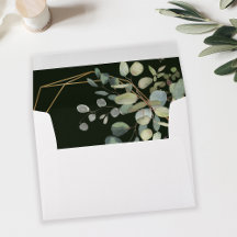 Eukalyptus Greenery & Gold Frame - grün