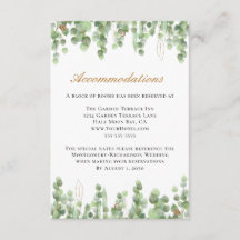 Eukalyptus Greenery Gold Hochzeitsunterkünfte