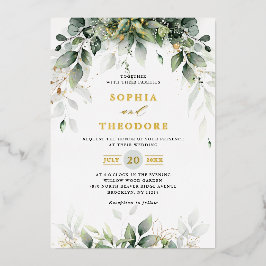 Eukalyptus Greenery Gum Botanische Hochzeit Folieneinladung