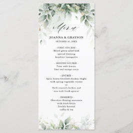Eukalyptus Greenery Gum Botanische Hochzeit Menükarte