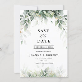 Eukalyptus Greenery Gum Botanische Rustikale Hochz Save The Date
