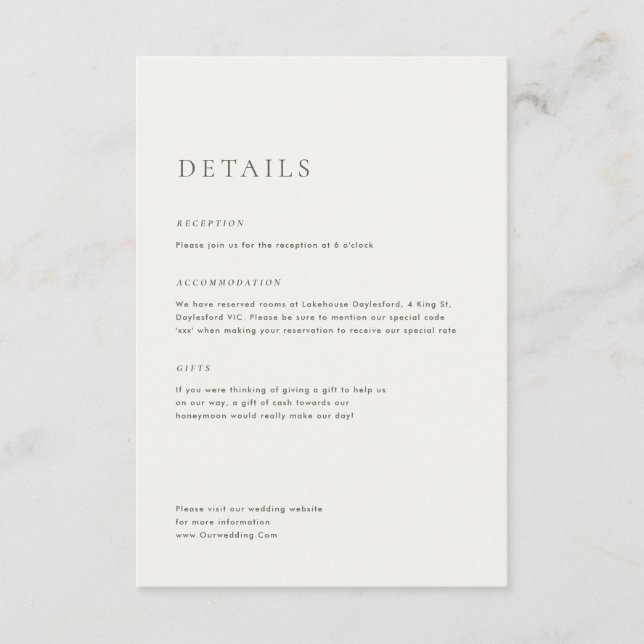 Eukalyptus Greenery & Pink Florals Wedding Begleitkarte (Vorderseite)