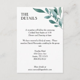 Eukalyptus Greenery Rahmen Grün Blau Weiß Begleitkarte