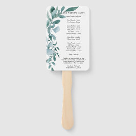 Eukalyptus Greenery Rahmen Grün Blau Weiß Fächer