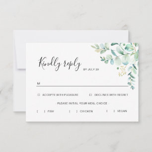 Eukalyptus Greenery Rsvp Card