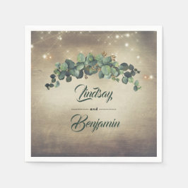 Eukalyptus Greenery Rustic Country Wedding Serviette