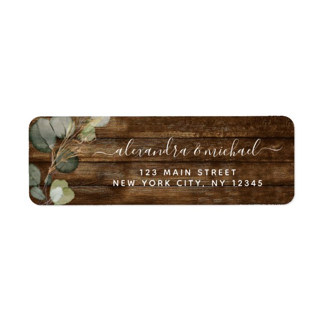 Eukalyptus Greenery Rustic Country Wedge (Vorne)