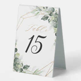 Eukalyptus Greenery Rustic Geometric Wedding Tischaufsteller