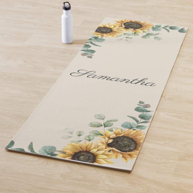 Eukalyptus Greenery Script Yogamatte (Beispiel)