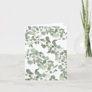 Eukalyptus Greenery Silver Dollar Gum Blüten Karte