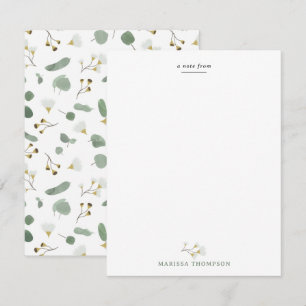 Eukalyptus Greenery Silver Dollar Gum Blüten Mitteilungskarte
