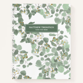 Eukalyptus Greenery Silver Dollar Gum Blüten Notizbuch