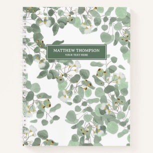 Eukalyptus Greenery Silver Dollar Gum Blüten Notizbuch