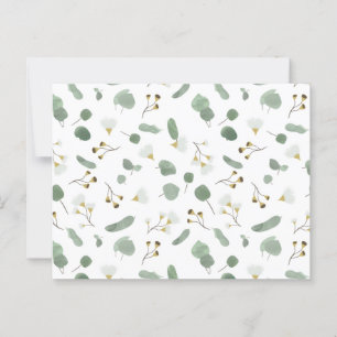 Eukalyptus Greenery Silver Dollar Gum Blüten Postkarte