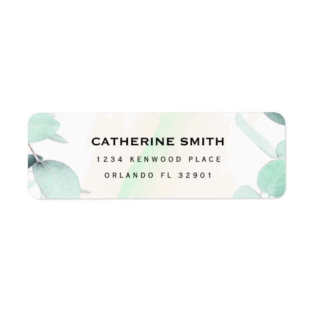 Eukalyptus Greenery Simple and Modern Wedding Labe (Vorne)