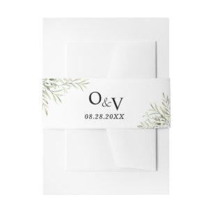 Eukalyptus Greenery Simple Wedding Einladungsbanderole