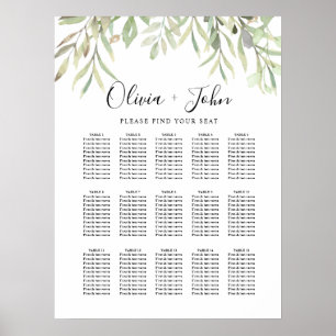 Eukalyptus Greenery Simple Wedding Poster