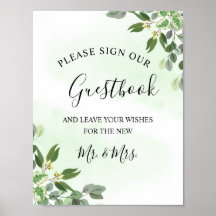 Eukalyptus Greenery Succulent Wedding Gästebuch