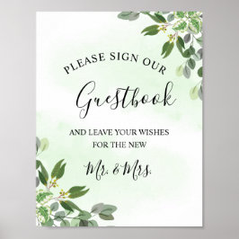 Eukalyptus Greenery Succulent Wedding Gästebuch