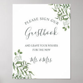 Eukalyptus Greenery Succulent Wedding Gästebuch