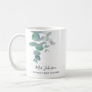 Eukalyptus Greenery Teacher  Kaffeetasse