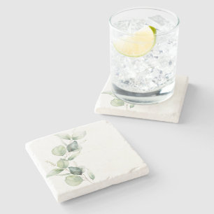 Eukalyptus Greenery Watercolor Botanical Steinuntersetzer