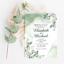 Eukalyptus Greenery Watercolor Engagement Party in