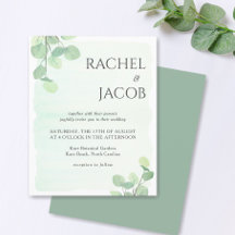 Eukalyptus Greenery Watercolor Hochzeit Einladung