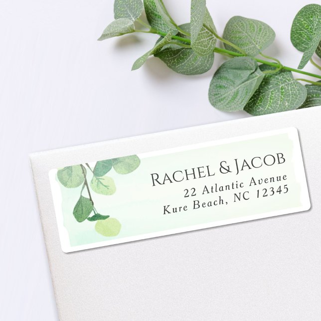 Eukalyptus Greenery Watercolor Wedding Address (Von Creator hochgeladen)